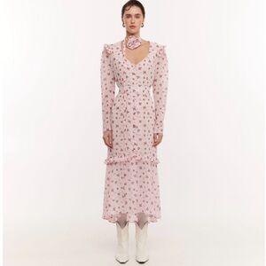 Floral Pink Maxi Dress